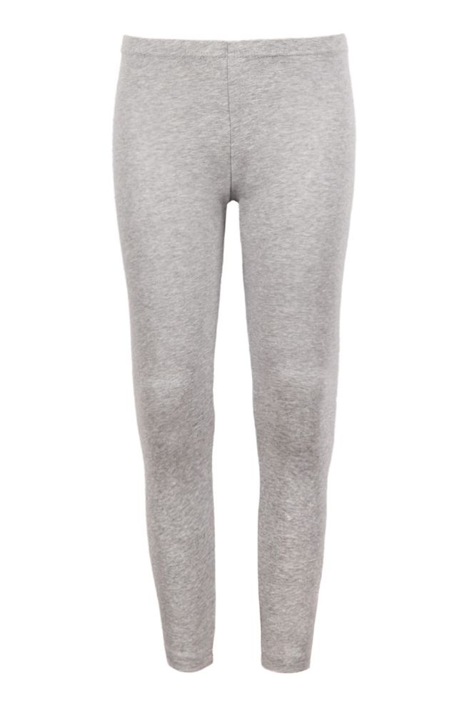48 Pieces of Sofra Girls Cotton Leggings In Heather Grey