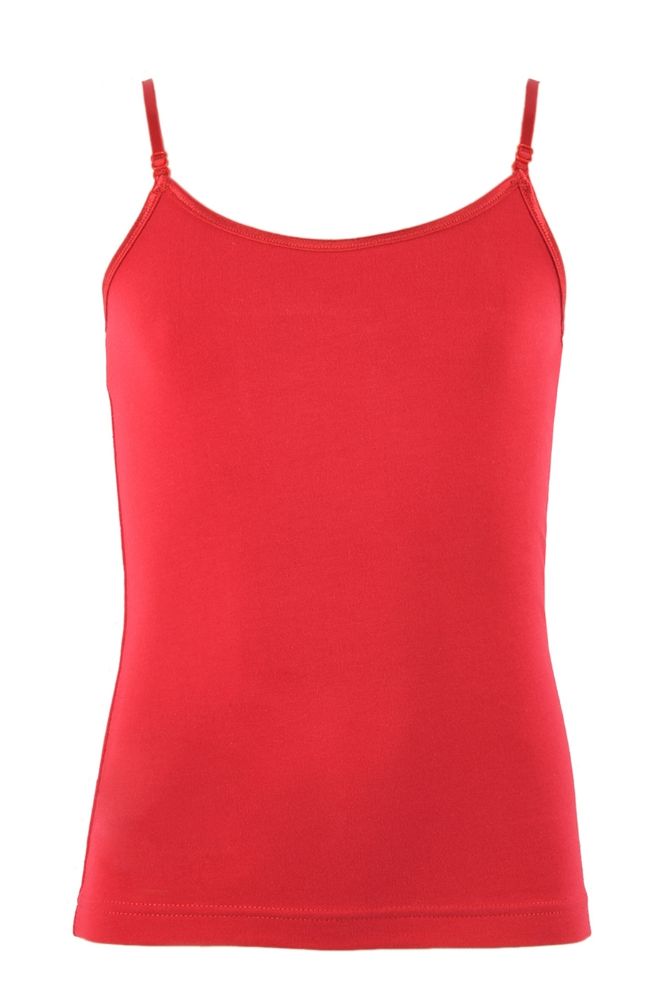 72 Pieces of Mopas Girl's Cotton Camisole In Red
