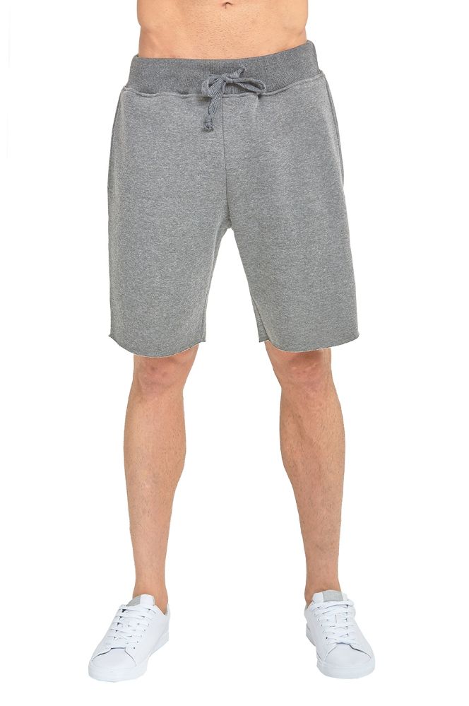 24 Pieces of Knocker Men's Fleece Shorts In Heather Grey Size X Large