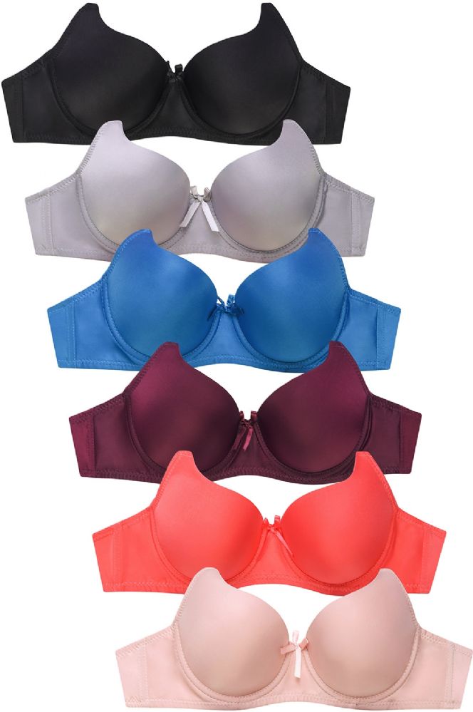288 Wholesale Sofra Ladies Full Cup Plain Cotton Bra B Cup