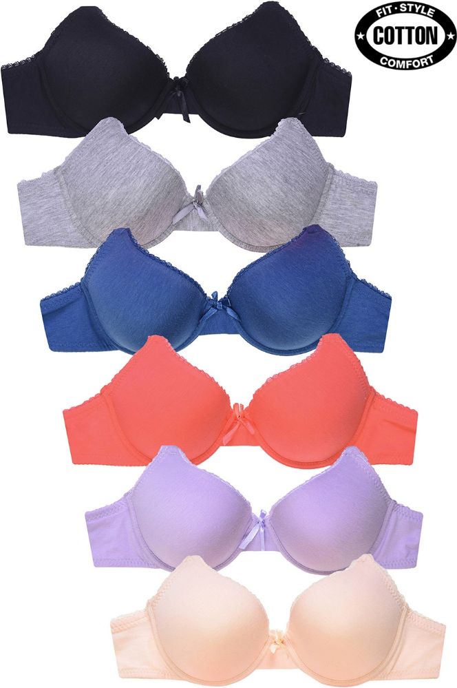 288 Pieces Sofra Ladies Full Cup Plain Cotton Bra B Cup - Womens Bras And  Bra Sets - at 