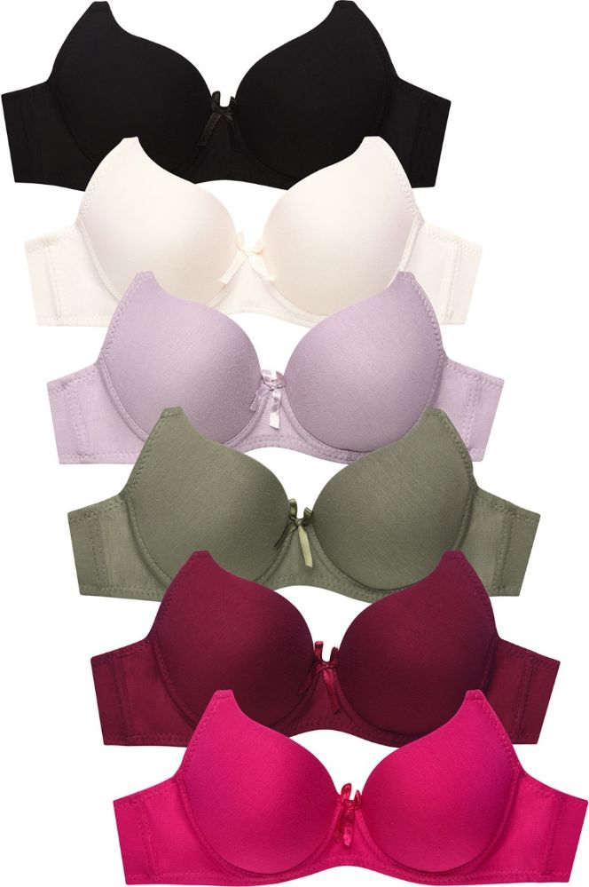 288 Wholesale Sofra Ladies Full Cup Cotton Plain Bra C Cup - at