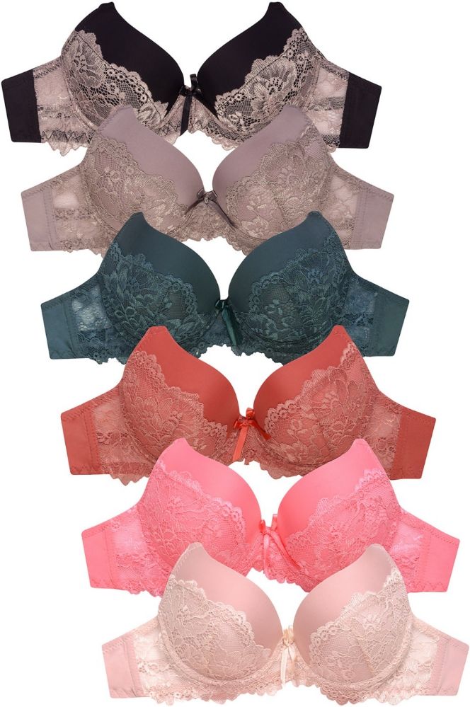 288 Pieces Mamia Ladies Full Cup Plain Lace Bra - Womens Bras And Bra Sets