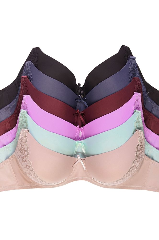 288 Pieces Sofra Ladies Full Cup Plain Lace Bra - Womens Bras And Bra Sets  - at 