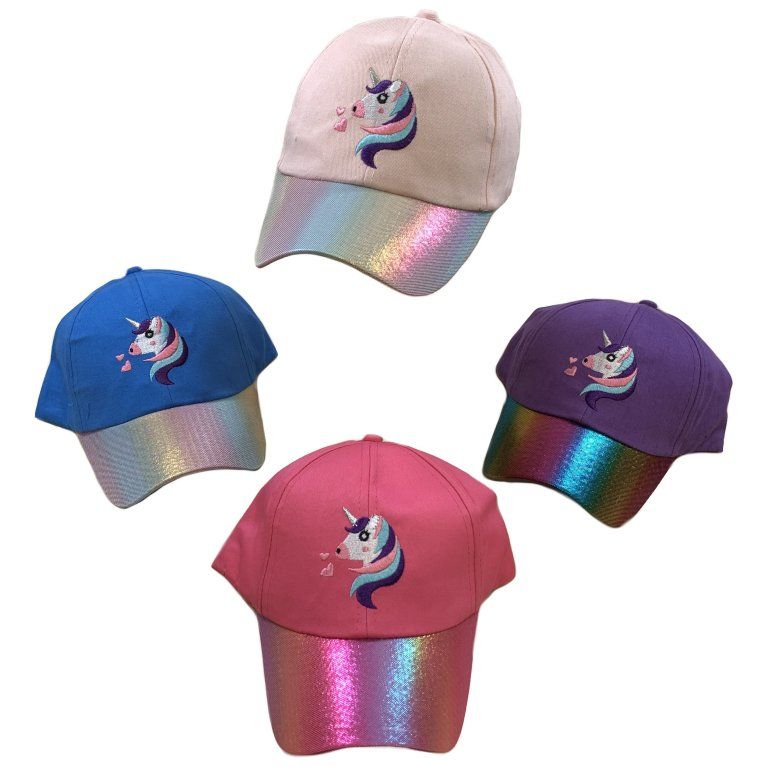 36 Pieces of Girl's Embroidered Ball Cap ( Unicorn )