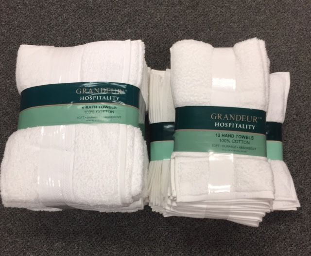 Wholesale United Grandeur Luxury Heavy Weight Bath Towel Set In White - at  