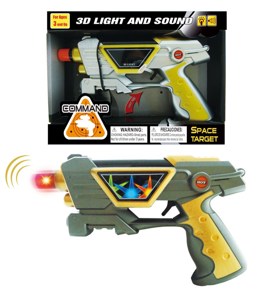 48 Wholesale Vibrate Gun W/3d Light & Sound (batt.incl.) 9"
