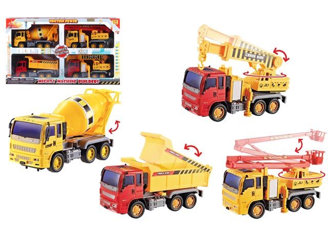 12 Wholesale Friction Construction Vehicle 4 Pcs Set