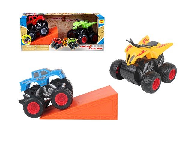 24 Wholesale Friction Monster Truck With Ramp Play Set