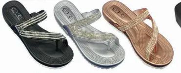 36 Wholesale Womens T Strap Flat Sandals Open Toe Bohemian Rhinestone Thong Flip Flops Sandal