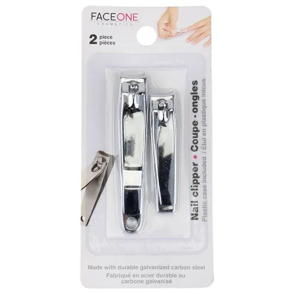72 Wholesale Faceone Nail Clipper 2 Pack Card