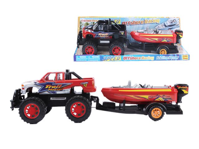 12 Wholesale Friction Towing Truck With Boat