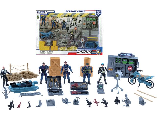 12 Wholesale Police Force Play Set