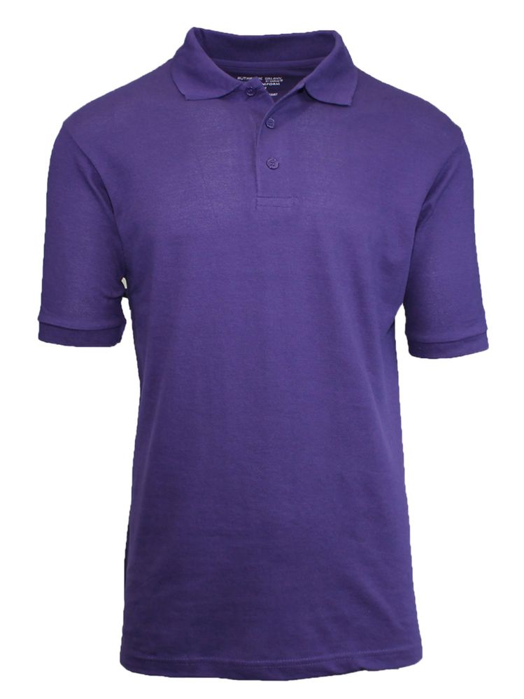 36 Pieces of Boys Cotton Blend Short Sleeve School Uniform Polo Shirt - Solid Grape Size 4