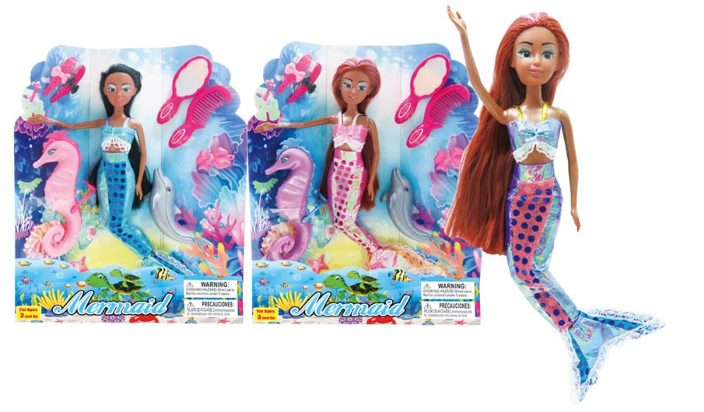 24 Wholesale Beauty Mermaid Doll Play Set