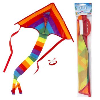 24 Pieces of Kite Polyester Triangle Shaped Multicolor Stripe