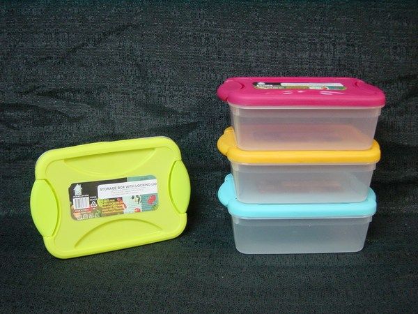 72 Pieces of Pl. Storage Container Rect. W/ Lock Lid