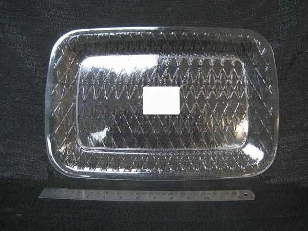 72 Pieces of Pl. Clear Tray Rect. Diag. Lines 36pc/c