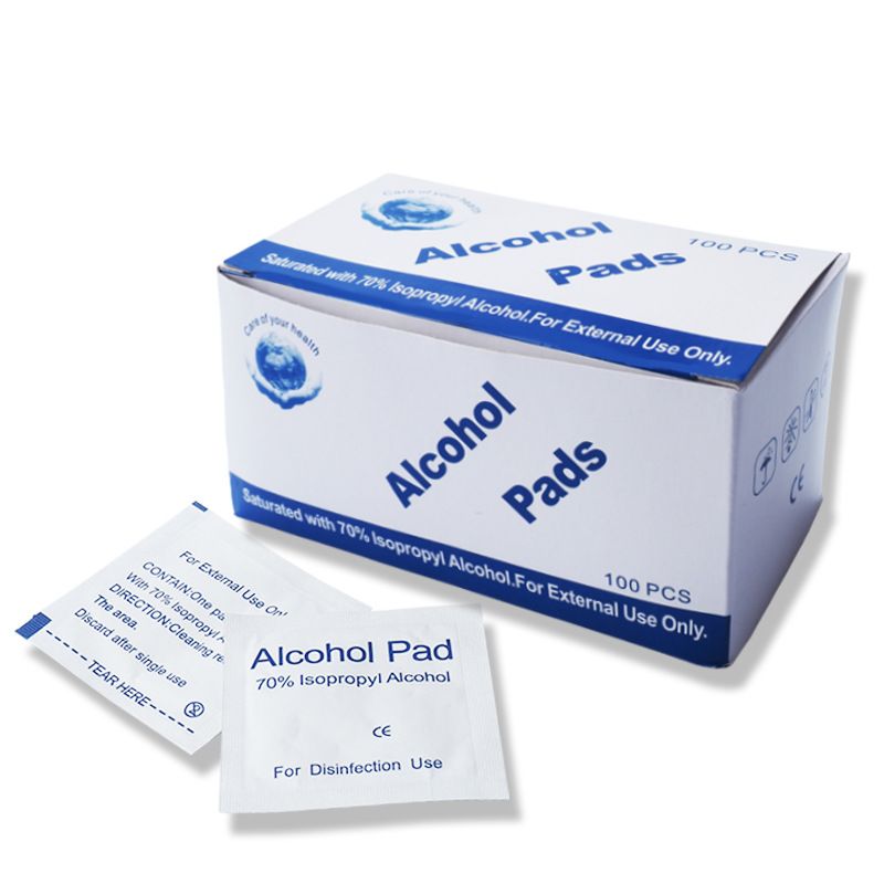 400 Pieces of 70% Isopropyl Wholesale Alcohol Pads , First Aid Cleaning Pads