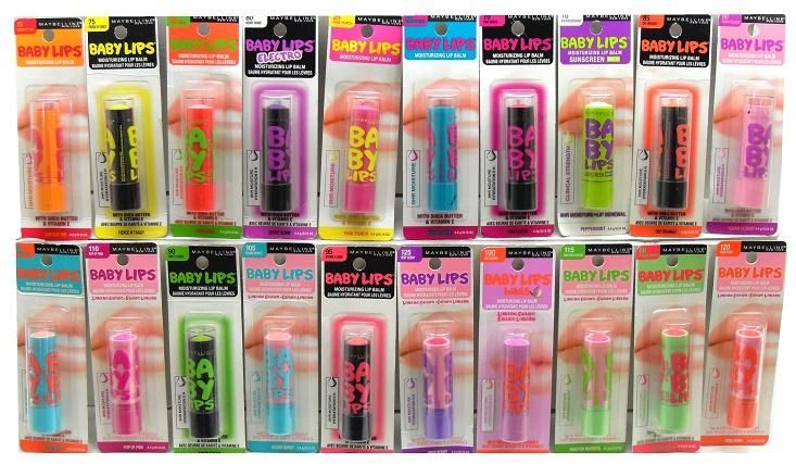 100 pieces of Maybelline Assorted Baby Lips