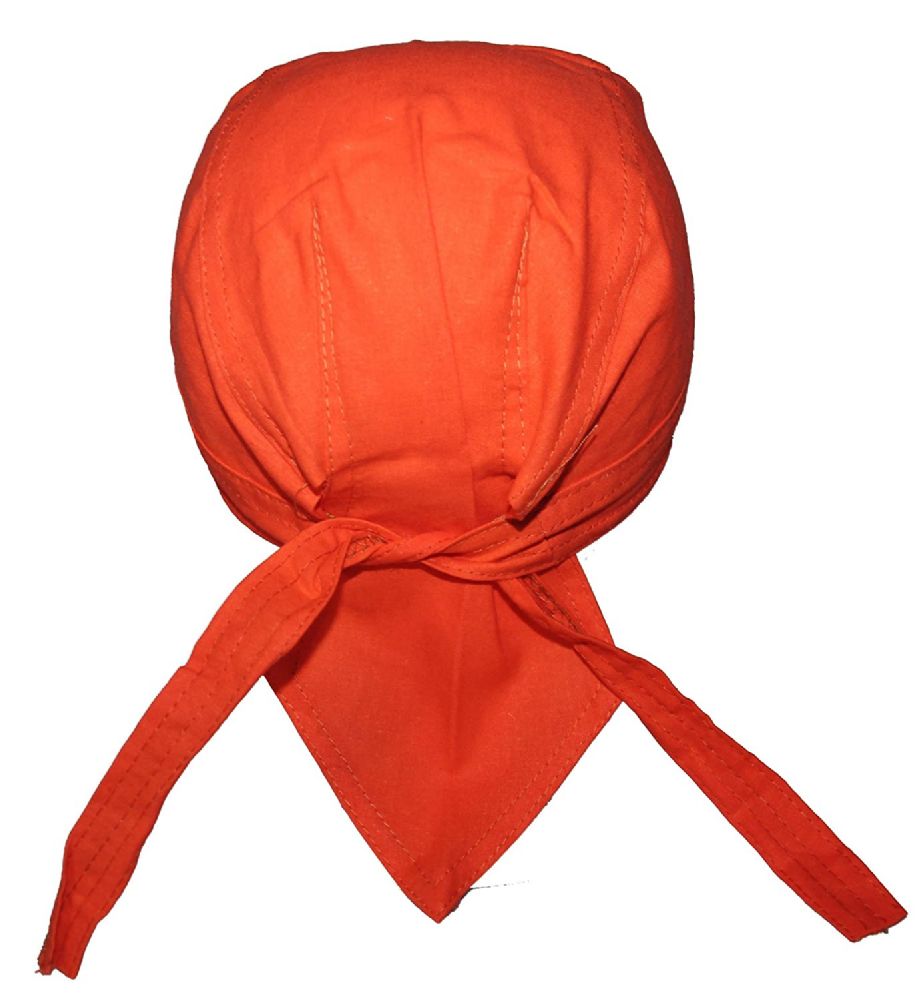 240 Pieces Orange Food Service Medical Skull Cap Head Wrap DO-Rag Chef Cook Medical Field - PPE Gowns