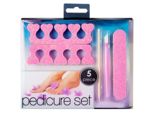 36 Pieces of 5 Piece GlitteR-On Pedicure Set