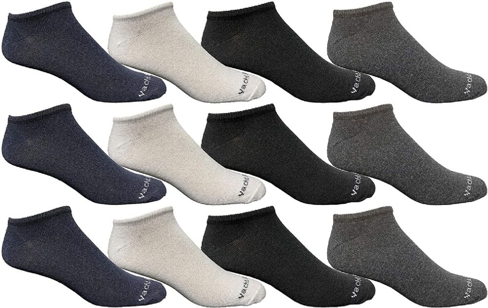 Yacht & Smith Men's Assorted Colored No Show Ankle Socks Size 10-13 - at -   