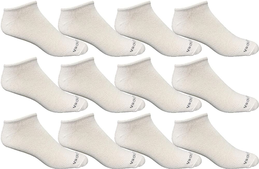 12 Pairs of Yacht & Smith Men's White No Show Ankle Socks Size 10-13