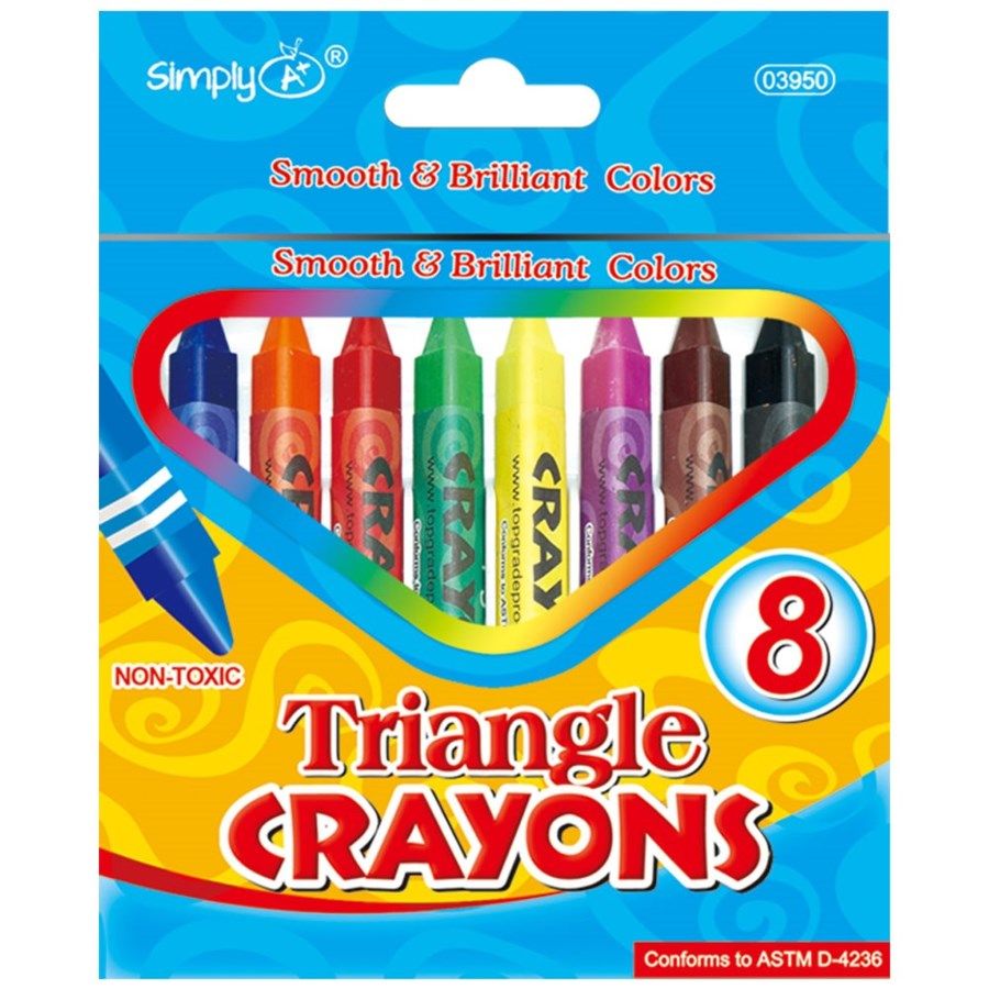 Crayola, Triangular Crayons, 8 Pieces 