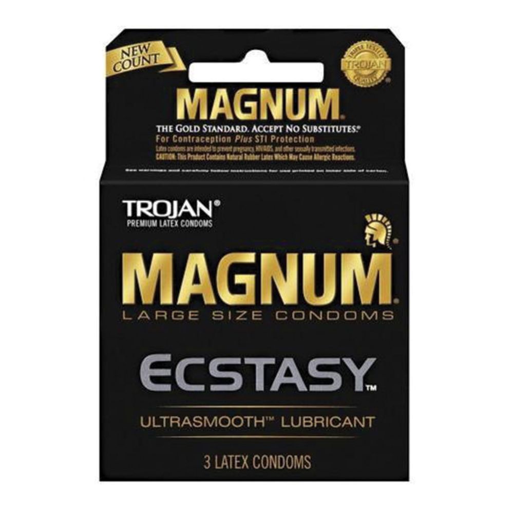 12 Pieces of Trojan Condom 3 Count Magnum Extacy