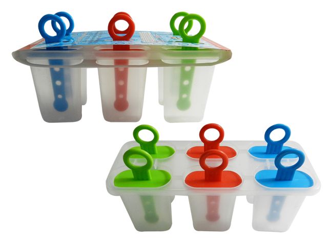 96 pieces of Ice Pop Mould 6pc Assorted Colors