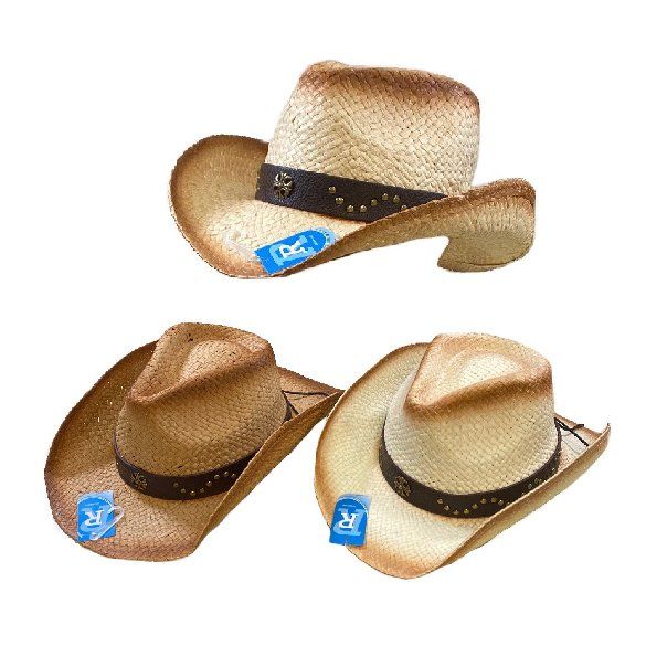 24 Pieces Classic Woven Cowboy Hat Studded Hat Band - Cowboy & Boonie Hat