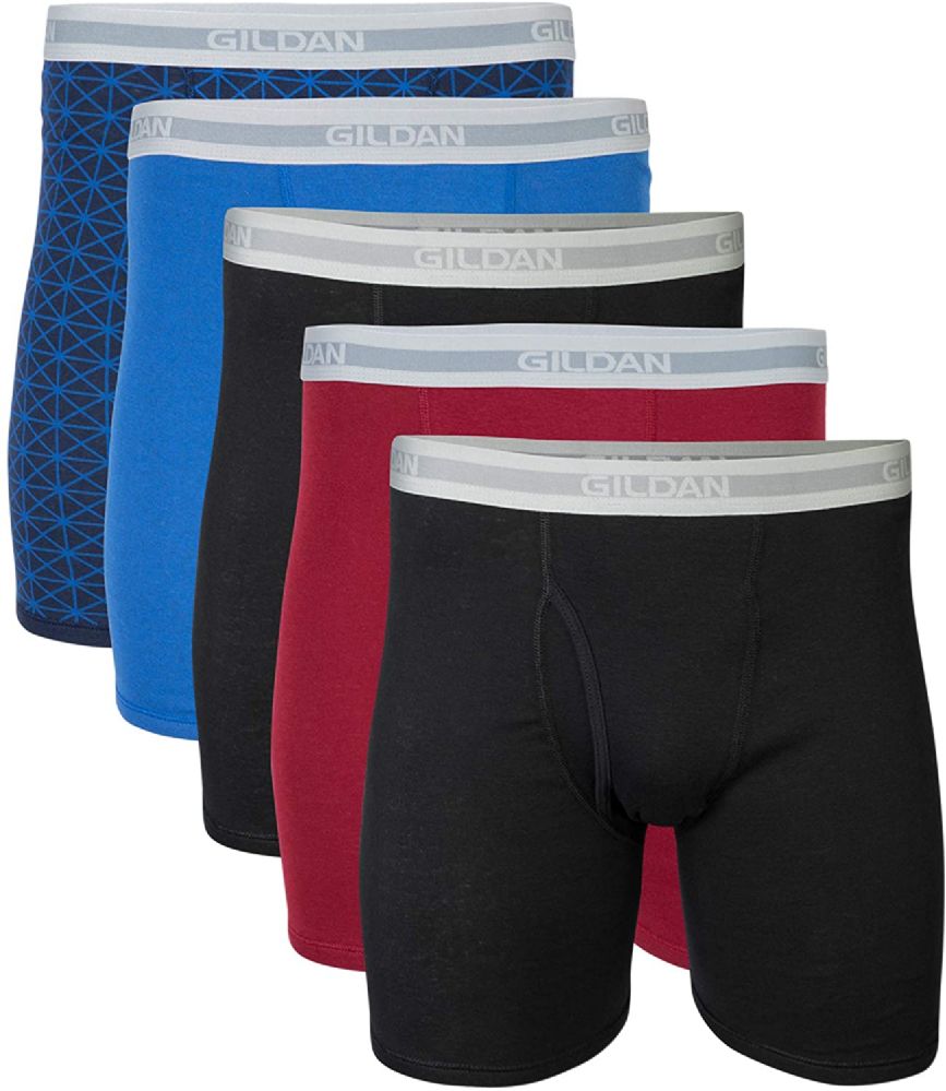 72 Pieces of Mens Imperfect Wholesale Gildan Boxer Briefs, Assorted Sizes And Colors