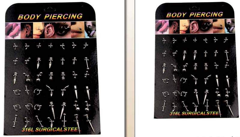 126 Pieces Body Piercing/ Body Jewelry - Body Jewelry