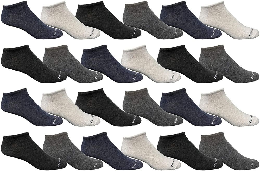 24 Wholesale Yacht & Smith Womens Light Weight No Show Low Cut Breathable Ankle Socks Solid Assorted Colors