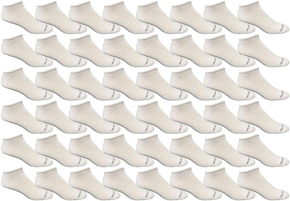 48 Pairs Yacht & Smith Women's Cotton White No Show Ankle Socks - Womens  Ankle Sock - at 