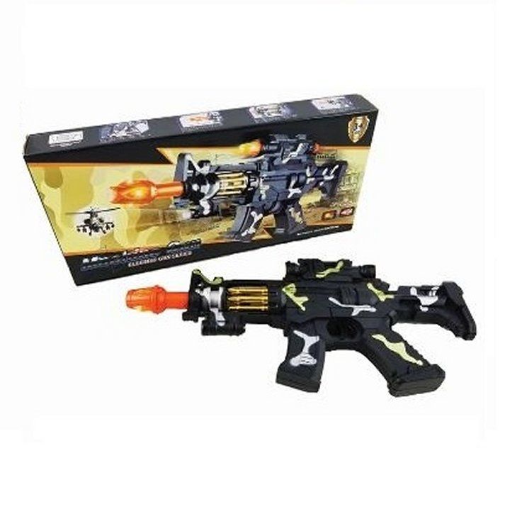 12 Wholesale Camo Machine Gun Sound Light Toy Gun