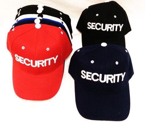 36 Pieces Security Baseball Hats Caps Assorted Colors - Baseball Caps & Snap Backs