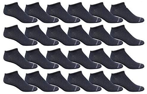 24 Wholesale Yacht & Smith Men's Light Weight Breathable No Show Loafer Ankle Socks Solid Navy