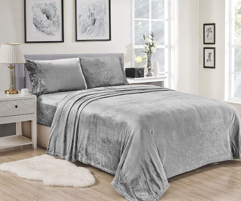 12 Sets of Lavana Soft Brushed Microplush Bed Sheet Set King Size Assorted Color