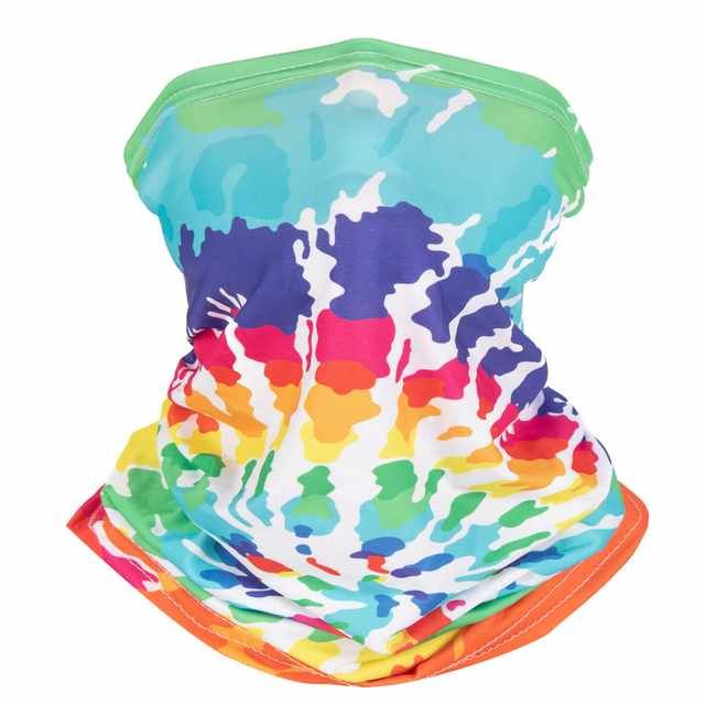 24 Pieces of 24 Face Covering Scarf Neckcover Tie Dye Print Not Medical