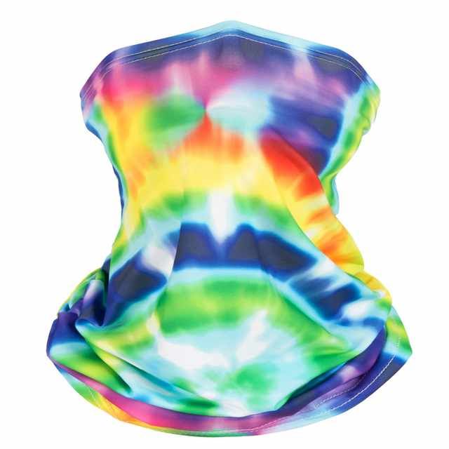 24 Pieces of 24 Face Covering Scarf Neckcover Tie Dye Print