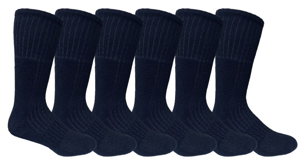 120 Pairs of Yacht & Smith Men's Army Socks, Military Grade Socks Size 10-13 Solid Black Bulk Buy