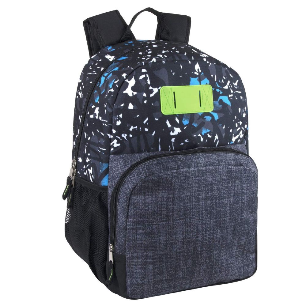24 Wholesale 17 Inch Graffiti Backpack With Side Pockets at
