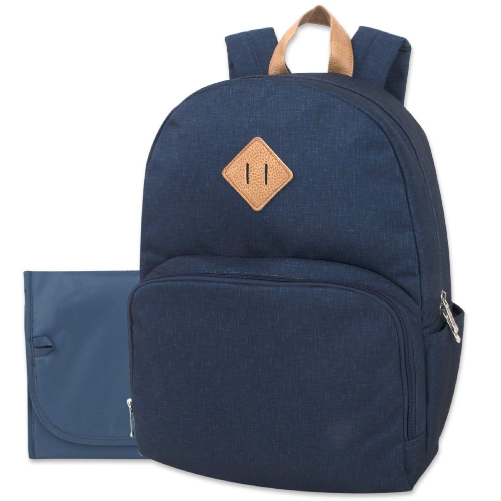 blue backpack diaper bag