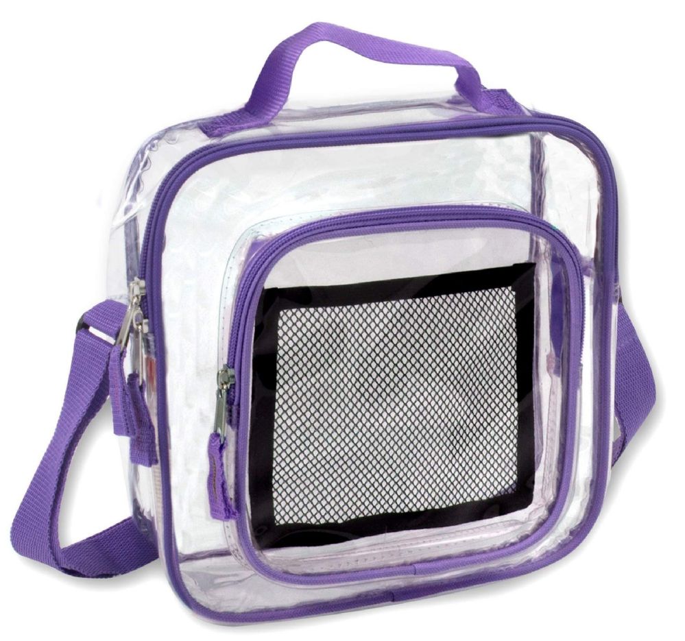 24 Pieces of Clear Toiletry Bag In Puple