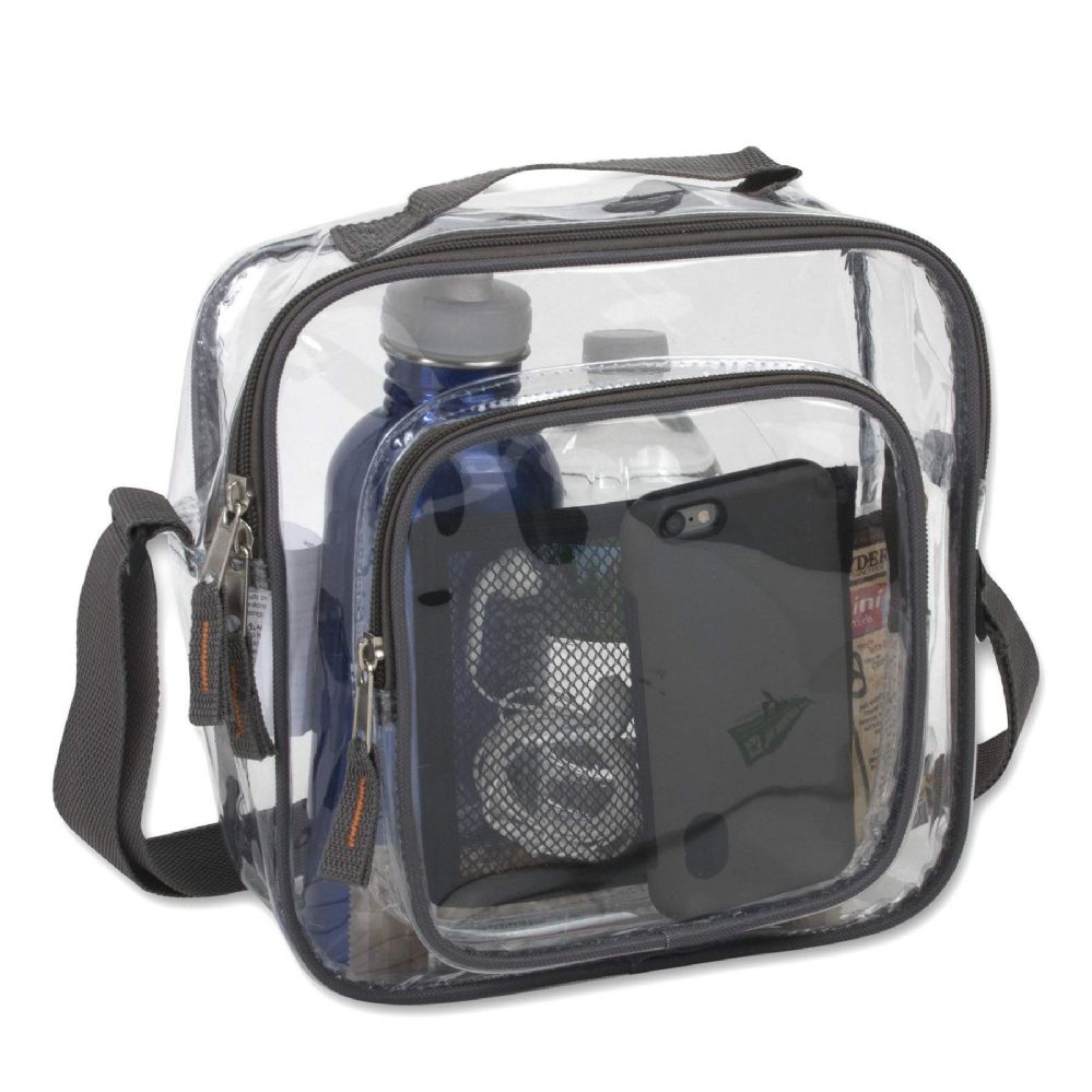 24 Wholesale Clear Toiletry Bag In Grey