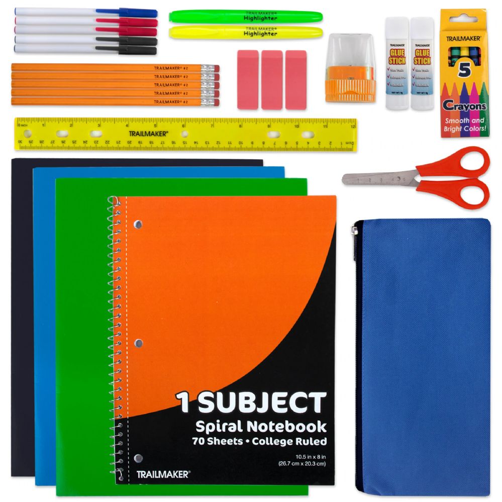 12 Wholesale 30 Piece School Supply Kit