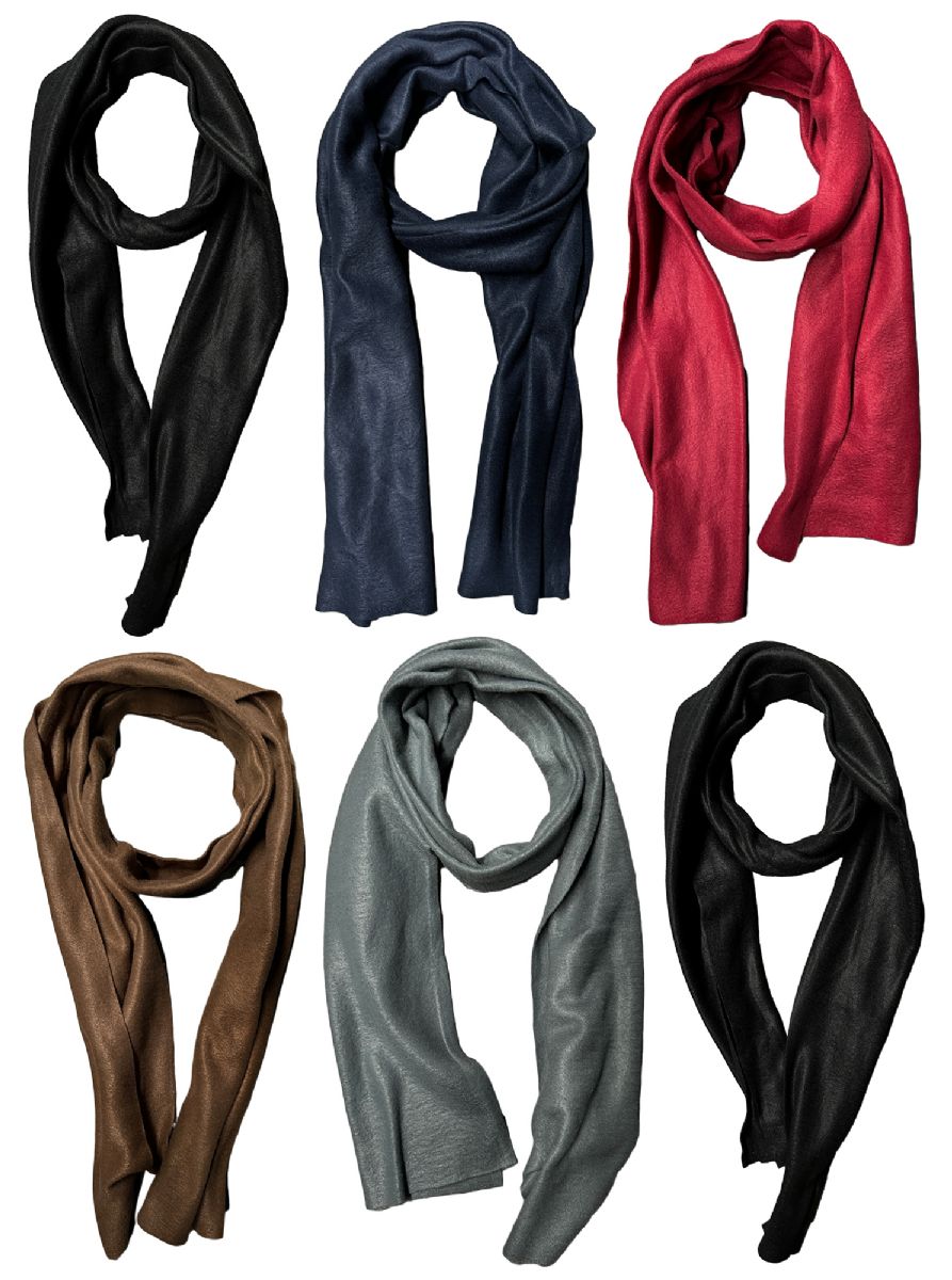 36 Pieces of Yacht And Smith Fleece Scarfs In Assorted Colors 60x12 Inches