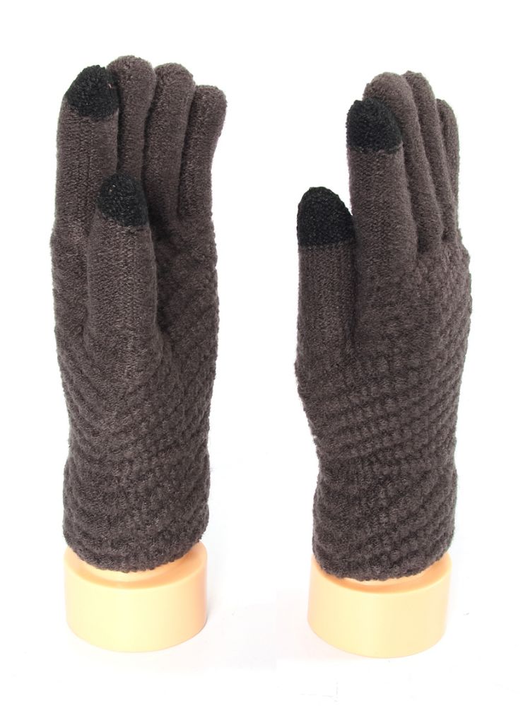 36 Wholesale Mens Touch Screen Fur Lined Gloves
